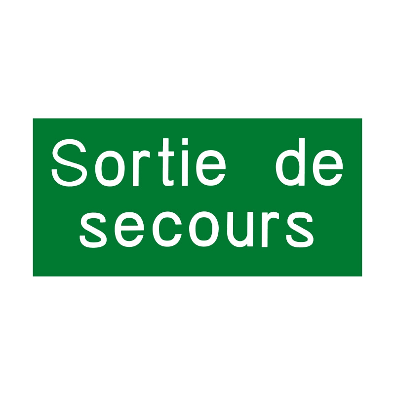 Plaque Sortie de Secours