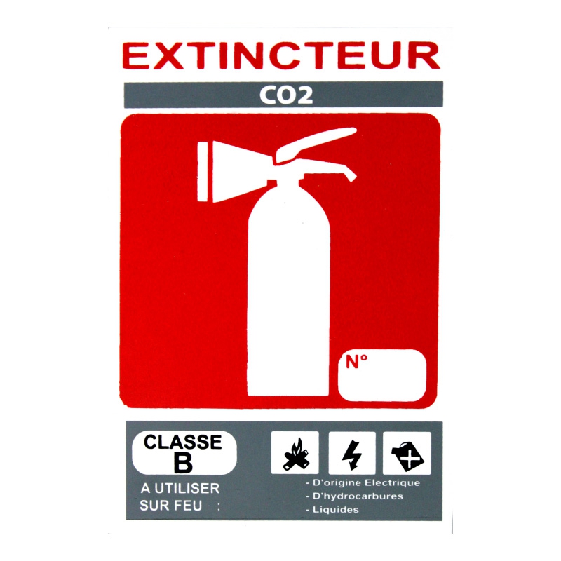 Plaque Extincteur Co2