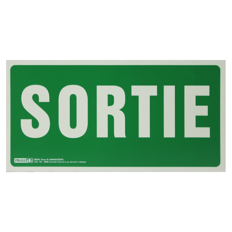 Plaque Sortie